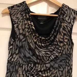 Animal Print Office Dress - M